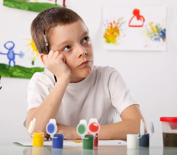 Boy on a drawing class — Stock Photo, Image