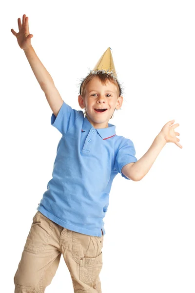 Šťastné dítě v čepici — Stock fotografie