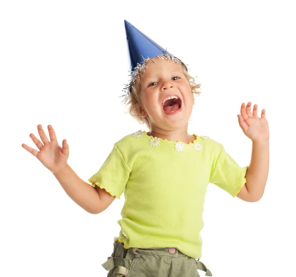 幸せな子供の帽子 — ストック写真