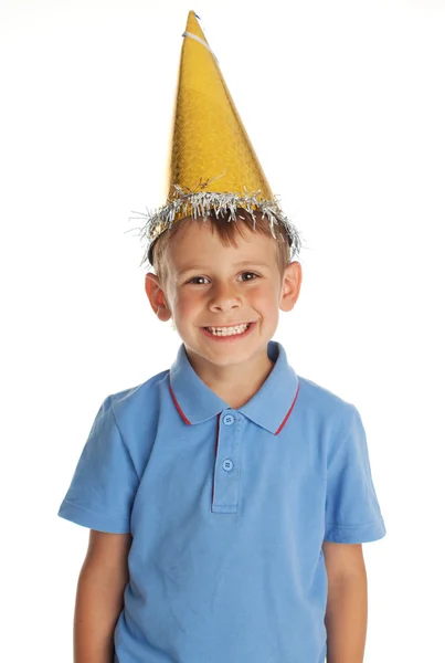 Niño feliz en la gorra — Foto de Stock