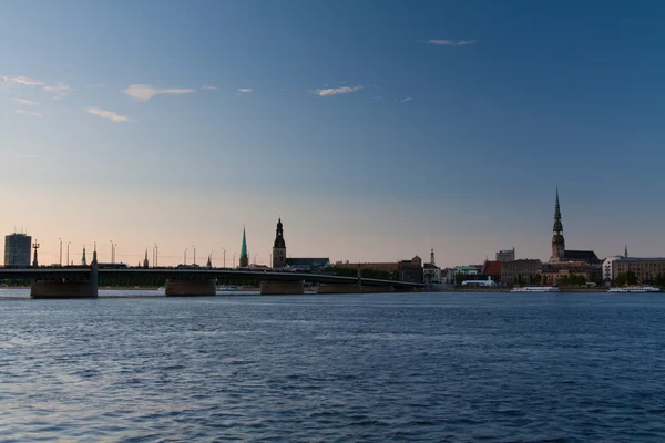 Old Riga near river — Stock Photo, Image