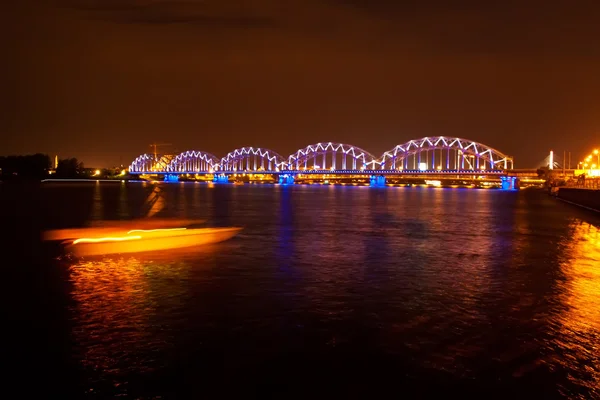 Ponte ferroviario a Riga — Foto Stock