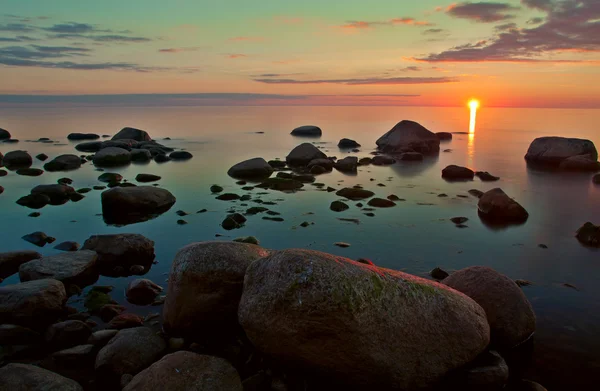 Zonsondergang uitzicht over de Baltische Zee — Stockfoto