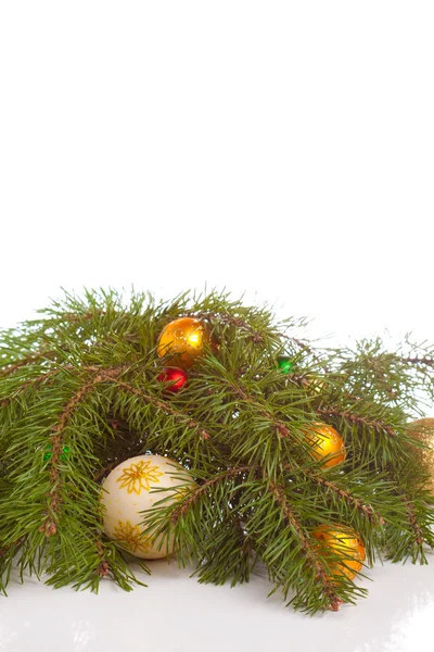 Christmas fir with decoration — Stock Photo, Image