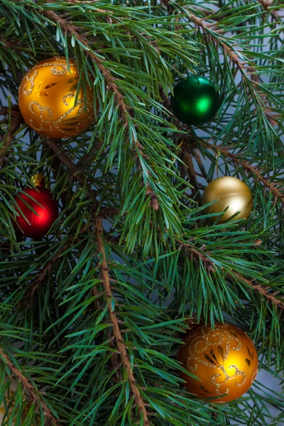 Natal abeto com decoração — Fotografia de Stock