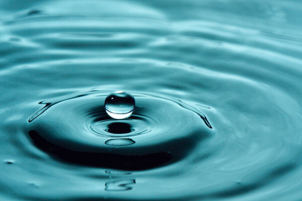 Water drop splashing