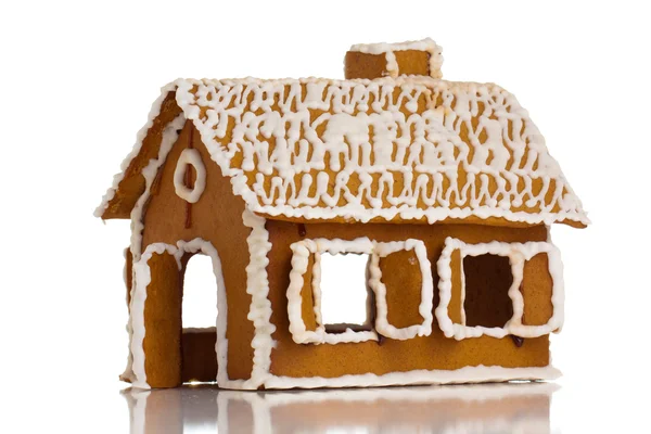 stock image Gingerbread house on white