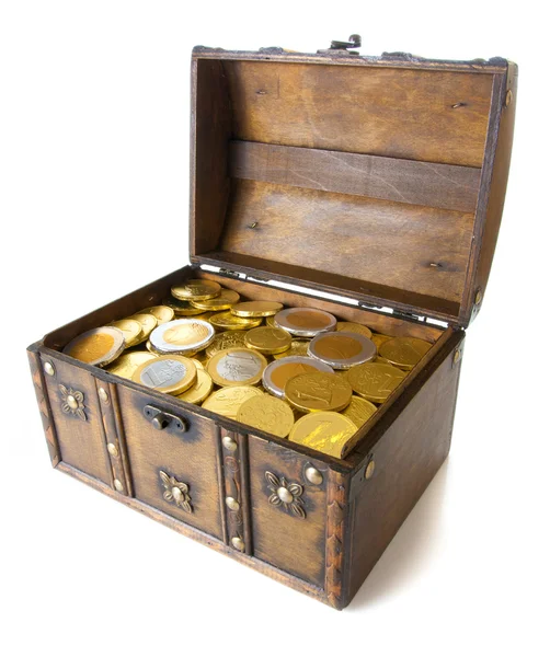 stock image Open box full with money