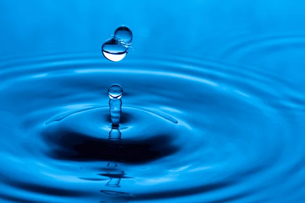 Water Drop Spatten Macro Met Golven — Stockfoto