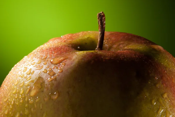 stock image Wet Apple with water drops