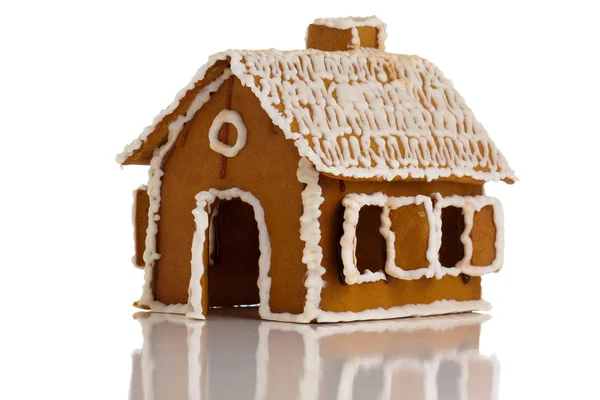 stock image Gingerbread house on white