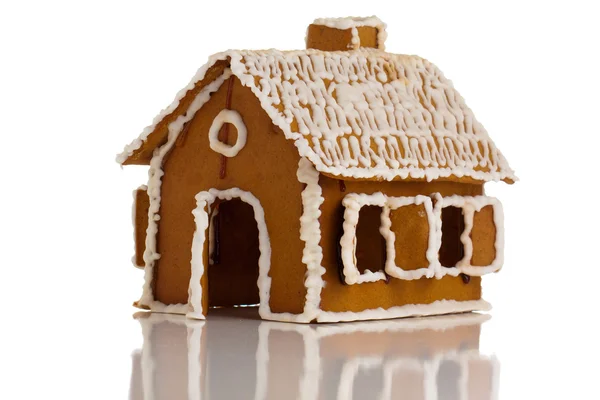 Gingerbread house on white Stock Image
