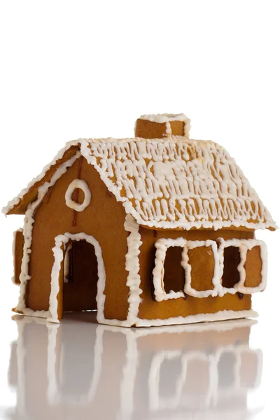 stock image Gingerbread house on white