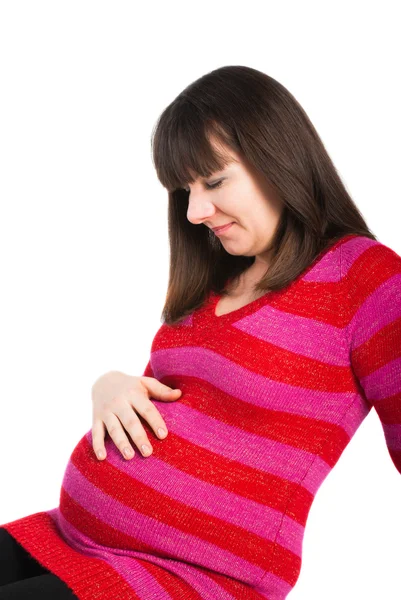 Retrato Mujer Hermosa Embarazada —  Fotos de Stock