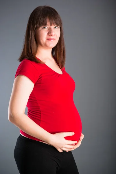 Retrato Hermosa Mujer Embarazada —  Fotos de Stock