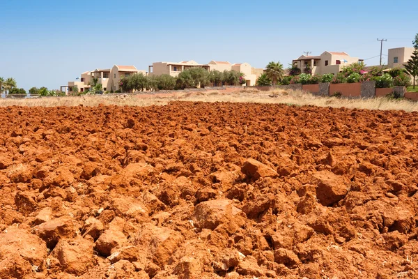 Czerwone gleby z Krety — Zdjęcie stockowe