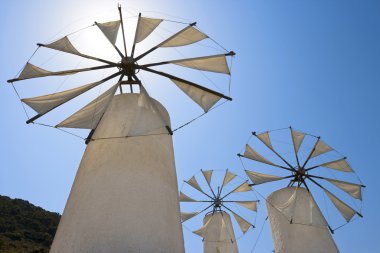 Windmills. Crete clipart