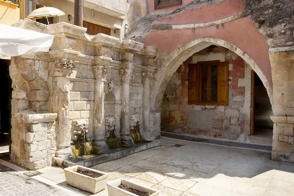 Rimondi Fountain Rethymno Crete Greece — Stock Photo, Image