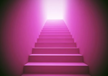 Pink Staircase clipart