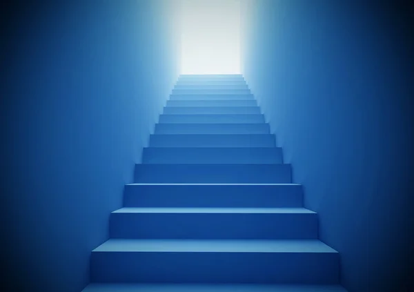 Modré schodiště — Stock fotografie