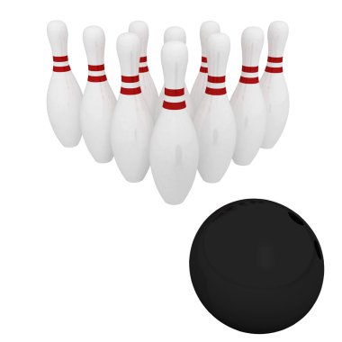 beyaz şeker ve beyaz zemin üzerine siyah top bowling