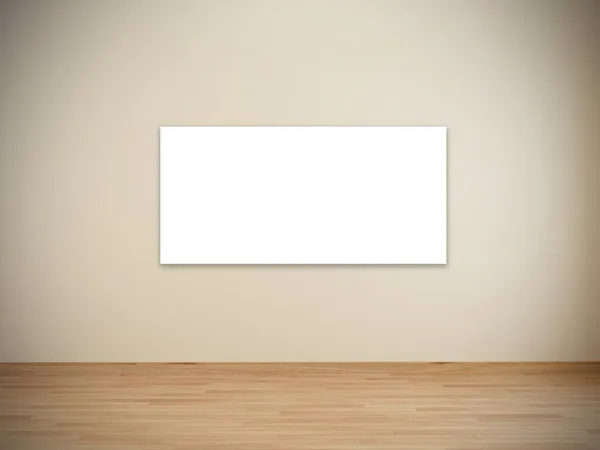 Marcos en blanco en galería de arte — Foto de Stock
