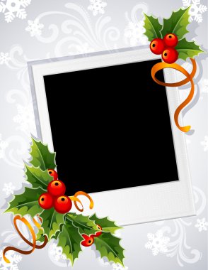 Christmas photo frame clipart