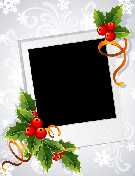 Vánoční foto rámeček — Stockový vektor
