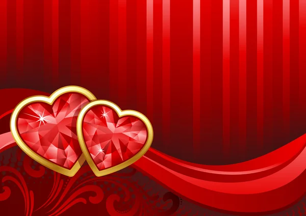 Vektoros Illusztráció Valentine Day Háttér Gyöngyszemei — Stock Vector