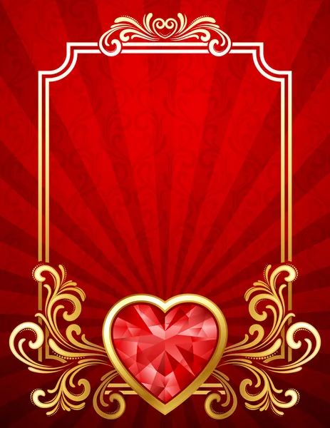 Ilustracja Wektorowa Tło Valentine Day Klejnotów — Wektor stockowy