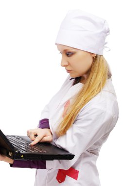 Doktor ile laptop