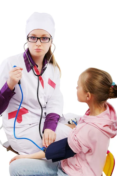 Pediatrician and patient — Stock Photo, Image