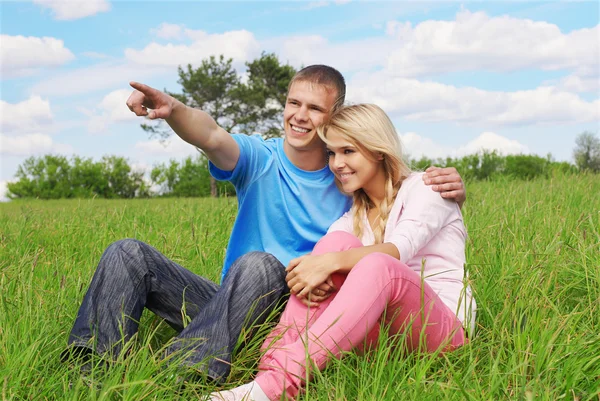 Young couple outdoors Stock Picture