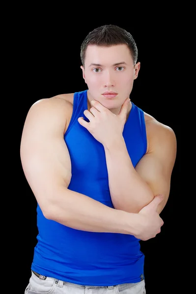 Ισχυρή bodybuilder τύπος — Φωτογραφία Αρχείου