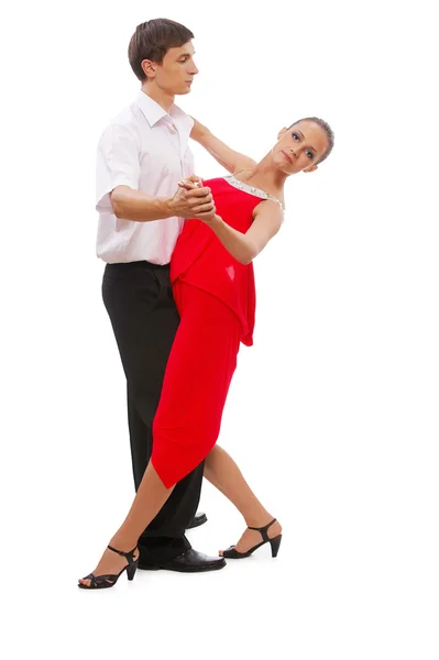 Piękny młody tańcząca para — Zdjęcie stockowe