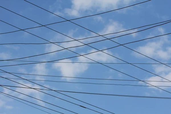 stock image Sky with wire