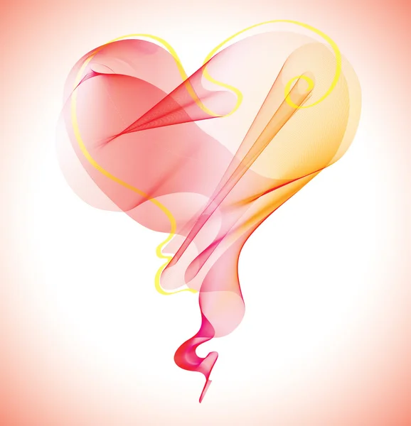 Valentines Coeur Abstrait — Image vectorielle