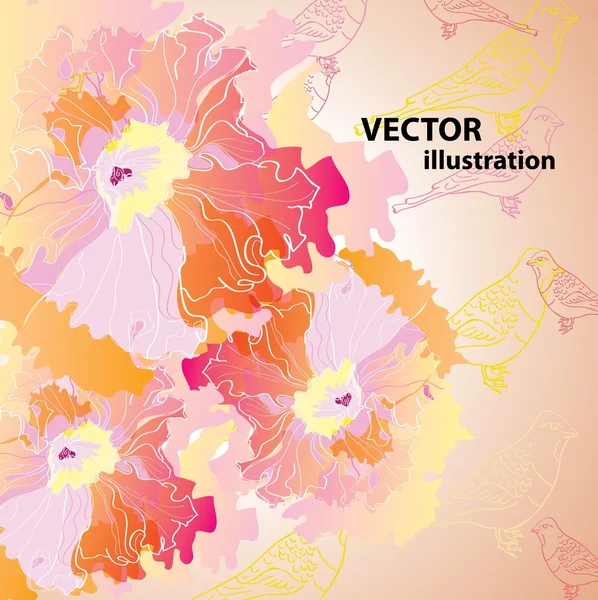 Gyönyörű virágos háttér — Stock Vector