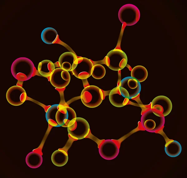 Molécula de color vectorial — Vector de stock