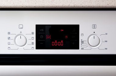 Modern kitchen stove control panel clipart