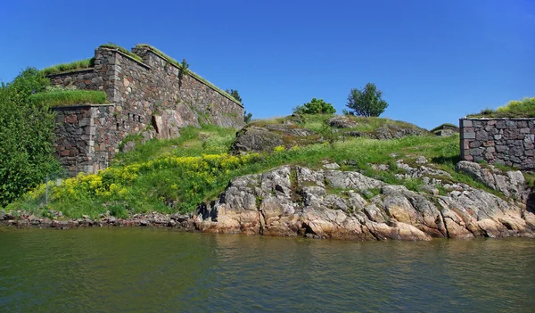 Zobacz Fortecy Suomenlinna Morza Helsinki Finlandia — Zdjęcie stockowe