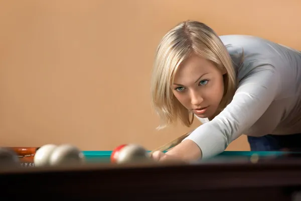 The billiard player — Stock Photo, Image