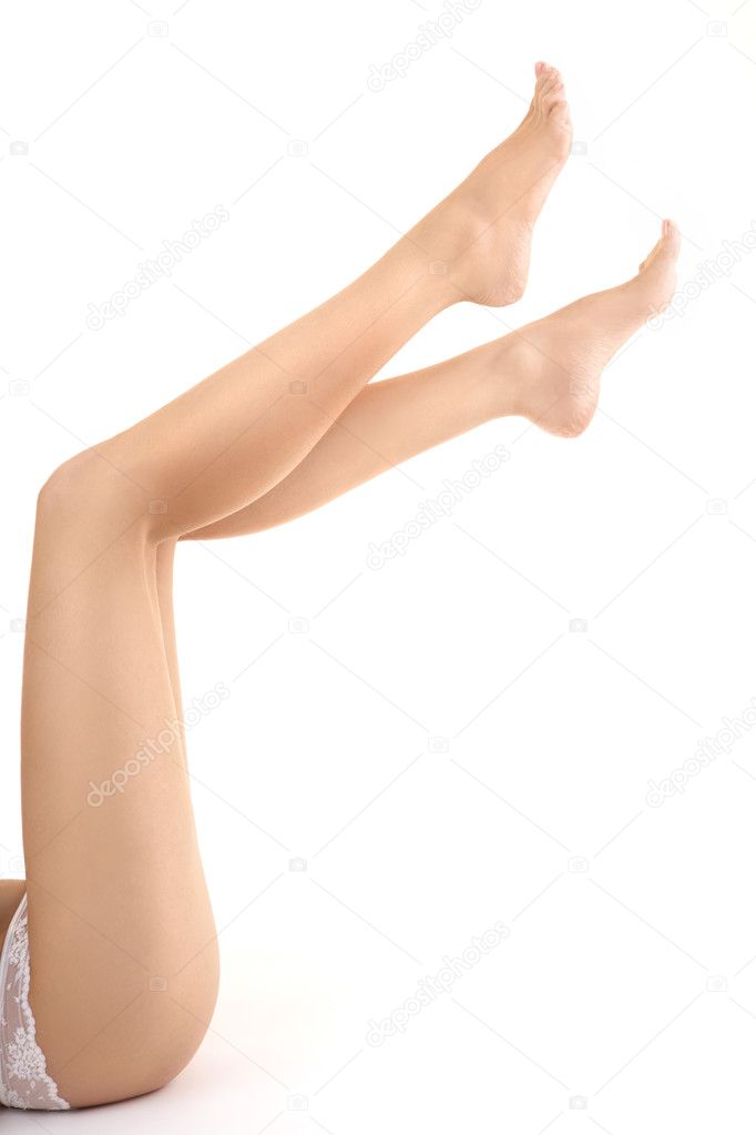 The bared female legs
