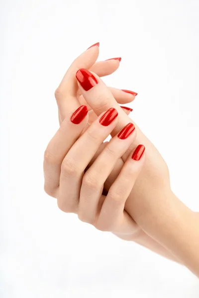 Manicure rossa — Foto Stock