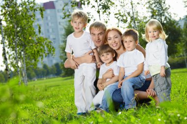 Large family clipart