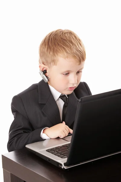 Child and laptop — Stock Photo, Image