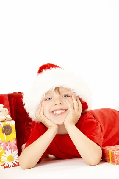 Niño y regalos — Foto de Stock