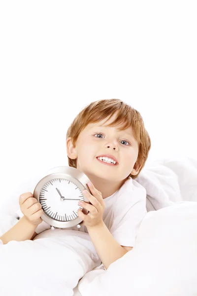 Boy in bed — Stock Photo, Image
