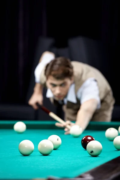 Game in billiards — Stock Photo, Image