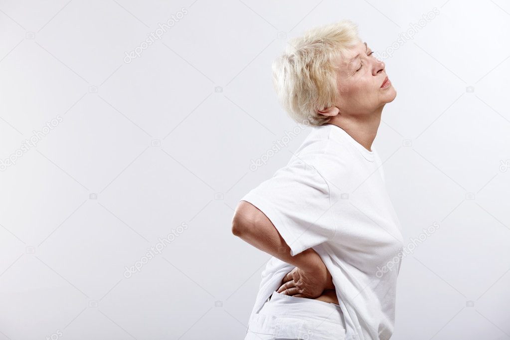 Eldery woman with pain